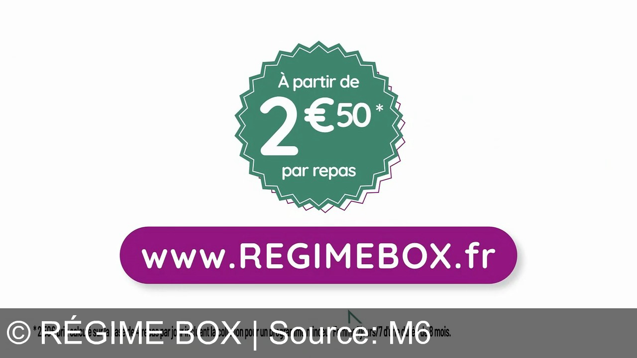 TV Werbung régime box - Régime Box : vos repas équilibrés livrés chez vous. Perdez du poids sans stress, à partir de 2,50€ par repas. Profitez de l'été ! regimebox.fr