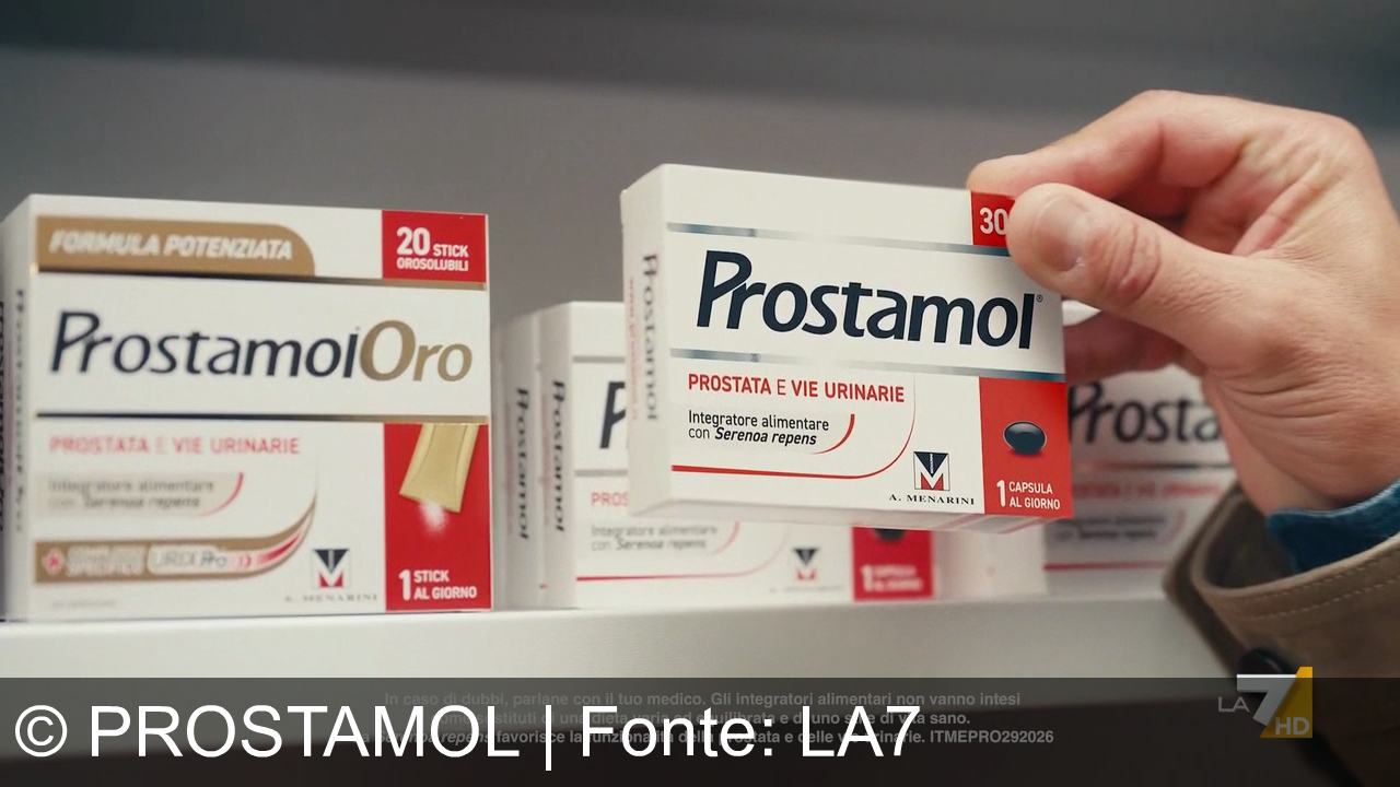 TV Werbung prostamol - Prostamol Oro: un amico d’oro per il tuo benessere urinario. Formula potenziata con Serenoa repens e Uric Pro.