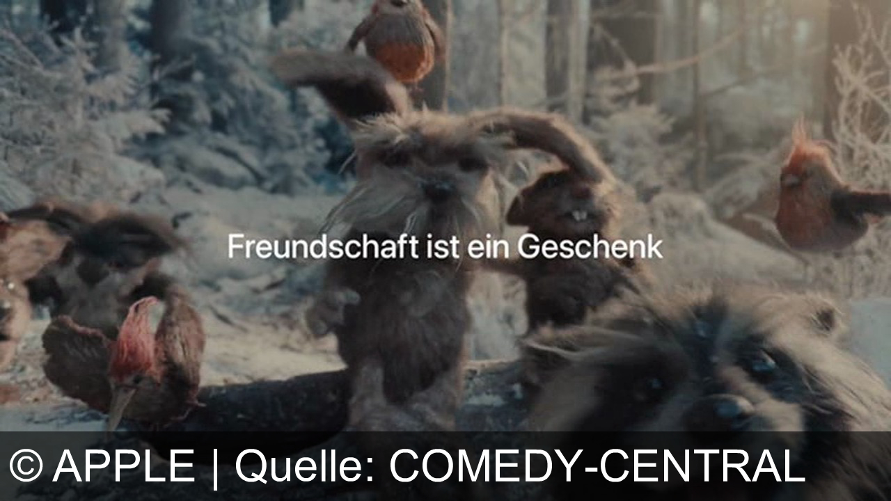 TV Werbung apple - Mit dem neuen Samsung Galaxy erleben Bär, Waschbär und Hirsch magische Freundschaft im Schnee – Musik verbindet, Technik bringt zusammen. Freundschaft ist ein Geschenk.