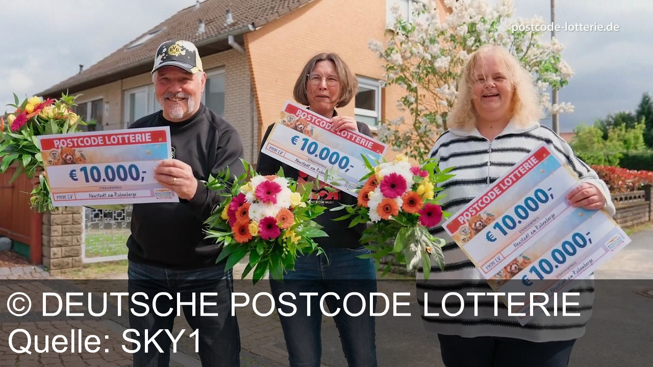 TV Werbung deutsche postcode lotterie - Gewinne im November täglich 10.000 Euro bei der Deutschen Postcode-Lotterie. Sichere dir bis zu drei Lose für dreifache Gewinnchancen. Melde dich bis zum 1. November an und sei dabei!