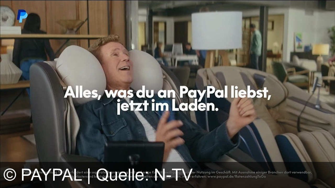 TV Werbung paypal - Erlebe mit Will Ferrell die Freiheit von PayPal – ob online, im Laden oder unterwegs. Sicher, einfach und überall bezahlen. Alles, was du an PayPal liebst, jetzt auch offline!
"Äh, bezahlst du gerade mit PayPal? Klar, das geht jetzt doch im Laden. Ich will mit dir überall bezahlen. Sind das Bissspuren? 20, 30, 50, na schön. Wenigstens meine Daten sind sicher vor euch Abzockern. Die Massage geht jetzt schon zwei Stunden. Oh, ich liebe es. Wollen Sie direkt bezahlen? Ich nehme einfach die PayPal-Ratenzahlung to go. Alles, was du an PayPal liebst, jetzt im Laden."