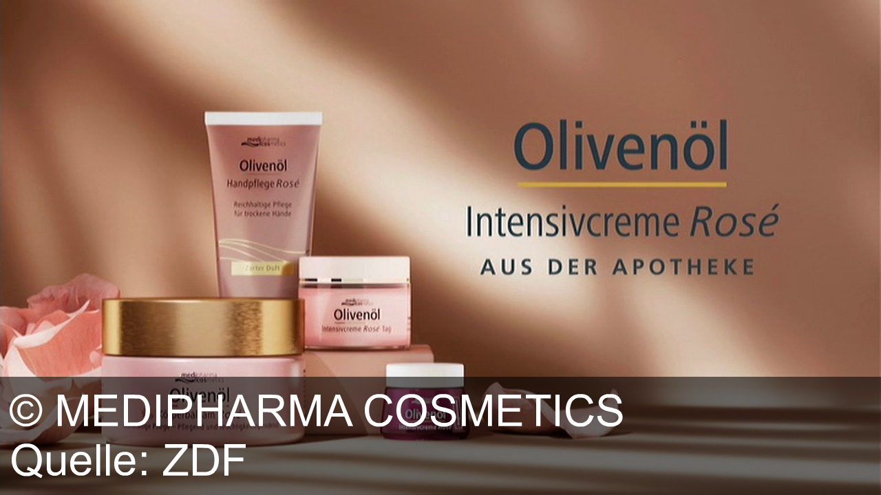 TV Werbung medipharma cosmetics - Mehr Strahlkraft und frische Ausstrahlung mit Olivenöl Intensivcreme Rosé von Medipharma Cosmetics – für gesund rosigen Teint, weniger Falten und sichtbar schöne Haut ab der ersten Anwendung!