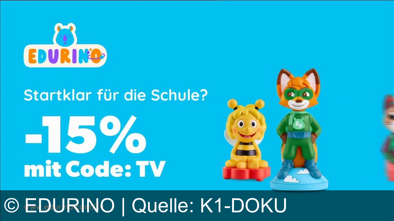 TV Werbung edurino - EduRino: Bewusst bessere Bildschirmzeit – spielend lernen, startklar für die Schule. Jetzt 15% sparen mit Code TV.
