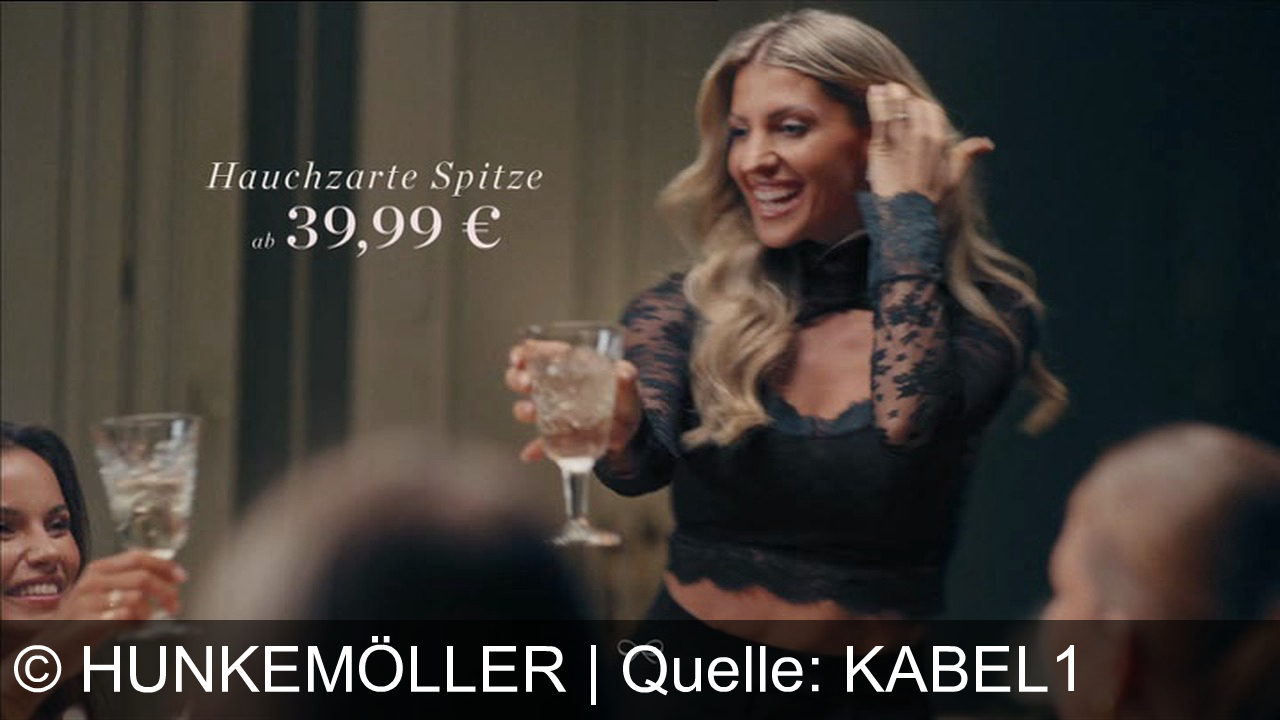 TV Werbung hunkemöller - Hunkemöller – Winterkollektion für jede Frau in dir: Pyjama-Oberteile ab 22,99 €, kuschelweiche Kaschmir-Shirts ab 29,99 €, Spitzen-BHs und Dessous ab 29,99 €. Entdecke jetzt glamouröse Vielfalt! Protagonistin: Sarah Harrison
