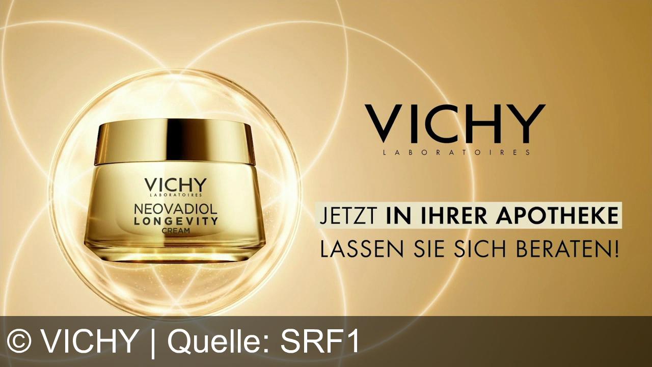 TV Werbung vichy - Neovadiol Longevity von Vichy – für sichtbar prallere Haut ab 50. Entdecke die Kraft der Longvisia-Technologie jetzt in deiner Apotheke!