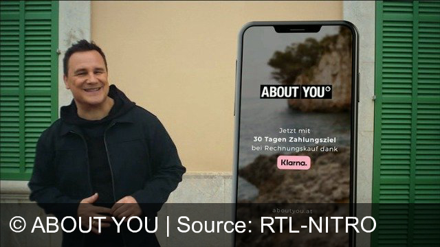 TV Werbung about you - jetzt mit 30 tagen zahlungsziel bei rechnungskauf dank klarna, guido maria kretschmer