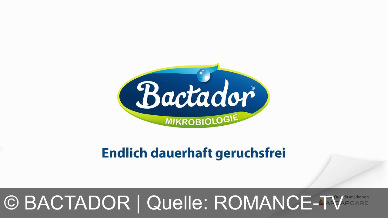 TV Werbung bactador - Ob Katze oder Hund, unsere Lieblinge können unangenehme Gerüche hinterlassen. Schnelle Hilfe kommt von Bactador, kraftvoll, selbst bei den hartnäckigsten Gerüchen. Mit Bactador werden Gerüche nicht nur überdeckt, sondern fasertief entfernt. Jetzt im Fachhandel oder online kaufen. Bactador, endlich dauerhaft geruchsfrei.