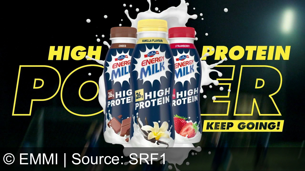 TV Werbung emmi - Emmi Energy Milk: Dein High Protein Power für jeden Move. Ob im Gym, Pool oder auf dem Spielfeld – tank Kraft und bleib in Bewegung. Keep Going mit Geschmack! High Protein Power. Für die, die entspannt in den Tag starten. Kraft spielend tanken. Oder stemmend. Oder schwebend. Egal, wieso ihr euch bewegt, wir haben hier etwas für euch. Emmi Energy Milk High Protein. High Protein Power. Keep going.