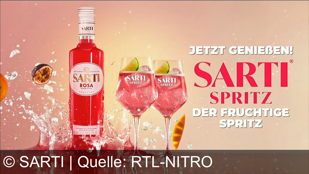 TV Werbung sarti - Sarti Spritz. Prosecco. Sarti Rosa. Soda. Jetzt genießen. Sarti Spritz, der fruchtige Spritz.