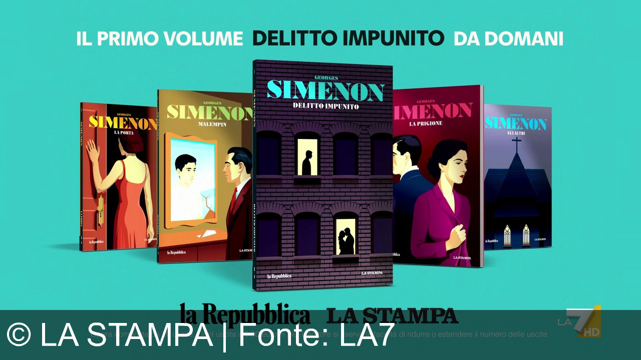 TV Werbung la stampa - Scopri l’“Effetto Simenon”: i capolavori di Georges Simenon in una collana esclusiva con la Repubblica o La Stampa. Il primo volume “Delitto Impunito” da domani in edicola!