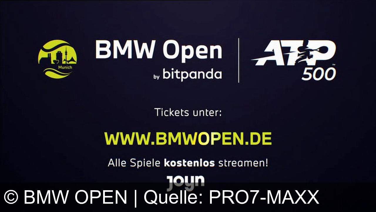 TV Werbung bmw open - Erlebe Tennis-Topstars hautnah bei den BMW Open by Bitpanda 2026 in München! Sei dabei – sichere dir Tickets auf www.bmwopen.de. Alle Spiele live & kostenlos streamen auf Joyn!