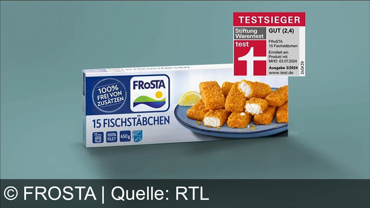 TV Werbung frosta - Genieße Frosta Fischstäbchen: Knusprig, natürlich und Testsieger bei Stiftung Warentest. 100% frei von Zusätzen, 100% Geschmack. Jetzt im Supermarkt!