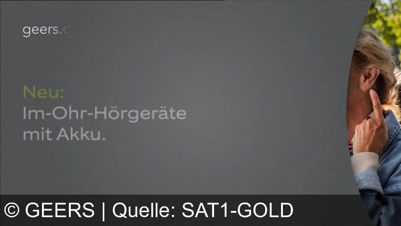 TV Werbung geers - Hör das Leben wieder: Mit den neuen, ultrakleinen Im-Ohr-Hörgeräten mit Akku von geers.de – jetzt kostenlos testen und Payback Punkte sichern!