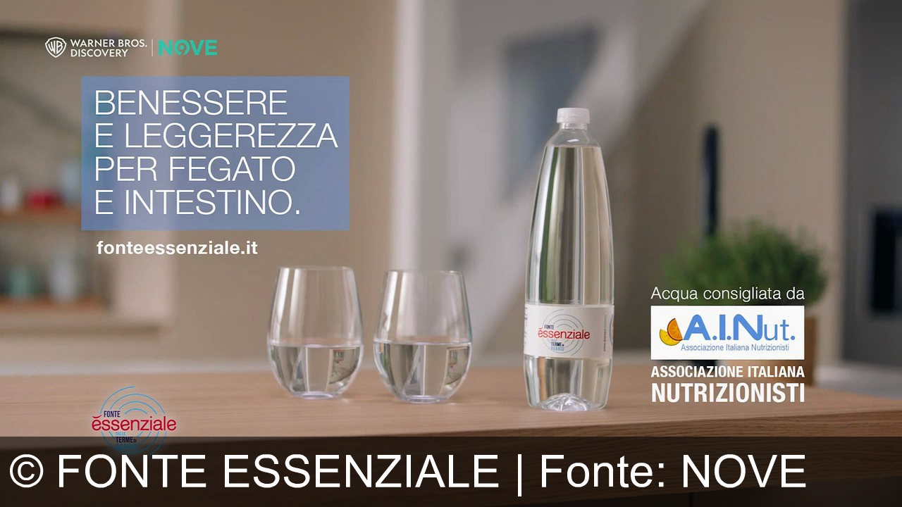 TV Werbung fonte essenziale - Essenziale: benessere che libera dentro. Con Warner Bros. Discovery e Nove, leggerezza naturale ogni giorno.