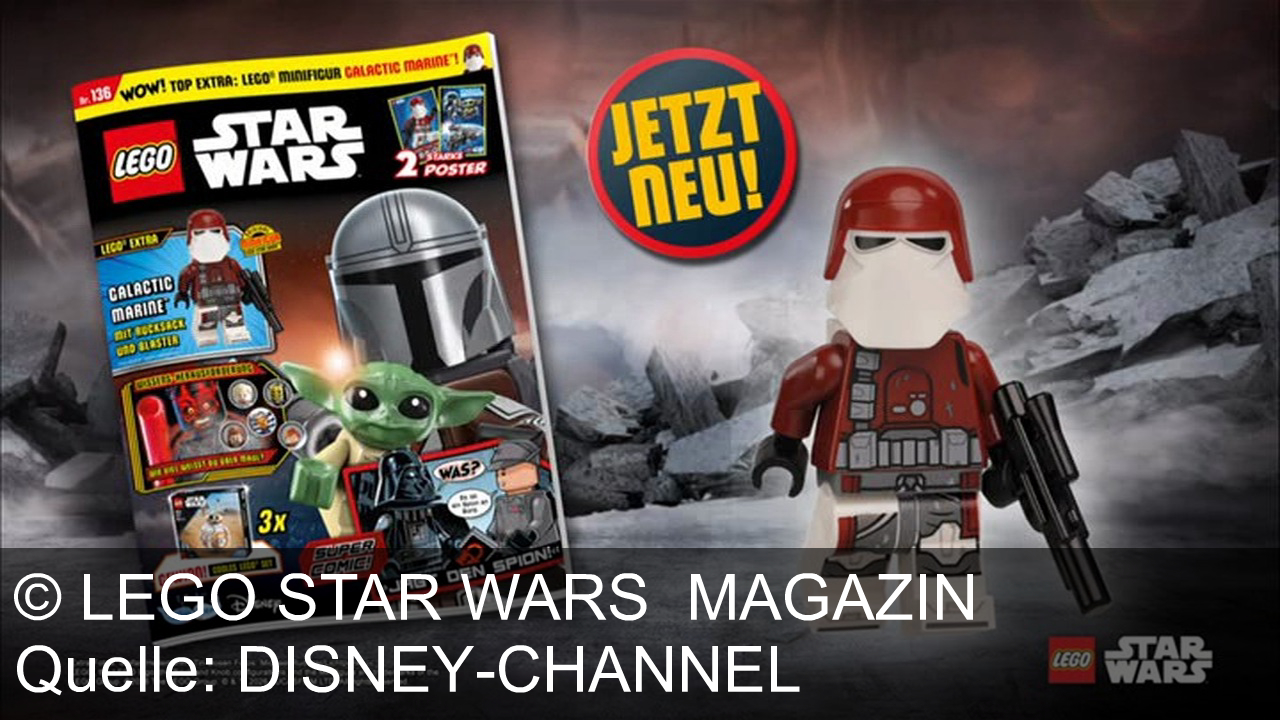 TV Werbung lego star wars  magazin - Das neue LEGO Star Wars Magazin: Spannende Comics, galaktische Poster und exklusive Minifigur – Galactic Marine mit Rucksack und Blaster. Jetzt im Handel!