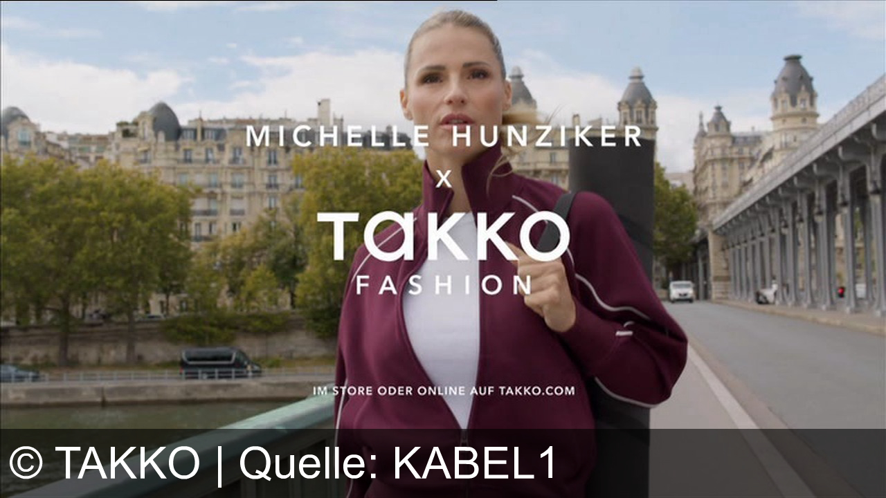 TV Werbung takko - Mit Michelle Hunziker durch Paris: Takko Fashion für deinen perfekten Look – bequem, stylisch und bereit für Sport und Reisen. Im Store oder online auf takko.com!