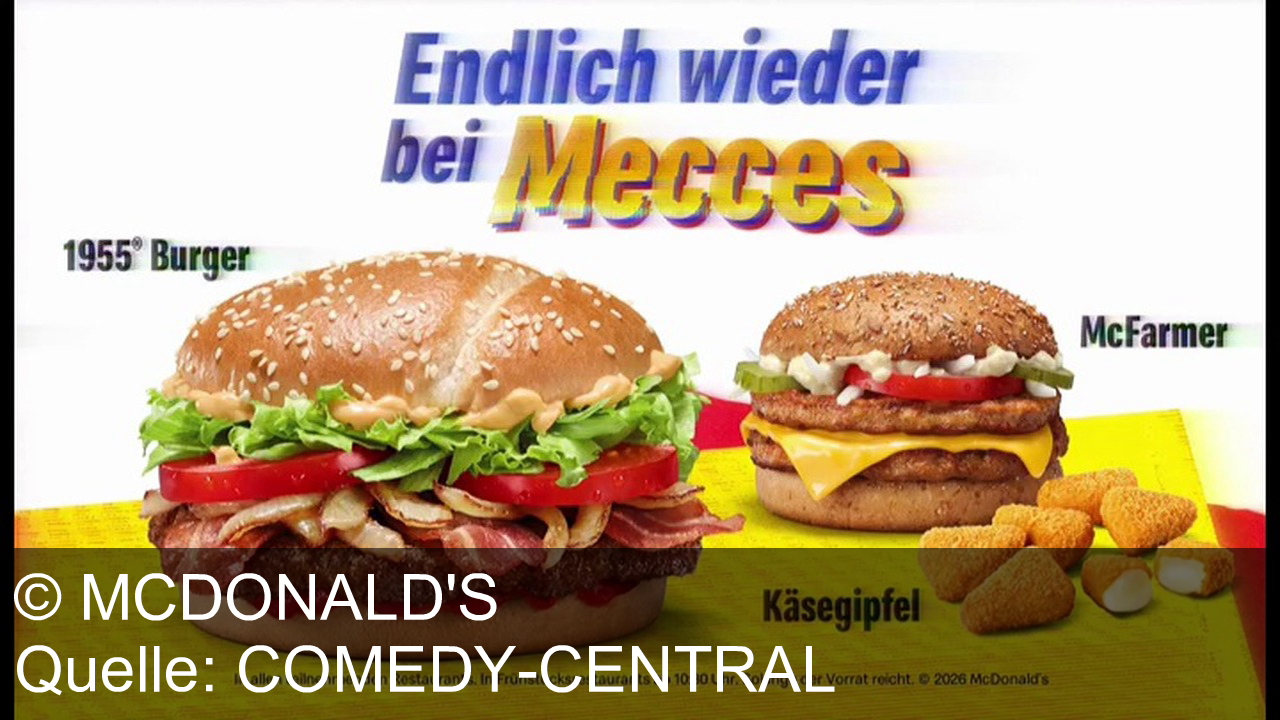 TV Werbung mcdonald's - Nostalgie schmeckt: Der legendäre 1955® Burger, McFarmer und Käsegipfel sind endlich wieder bei McDonald’s – hol dir deine Fan Favorites!