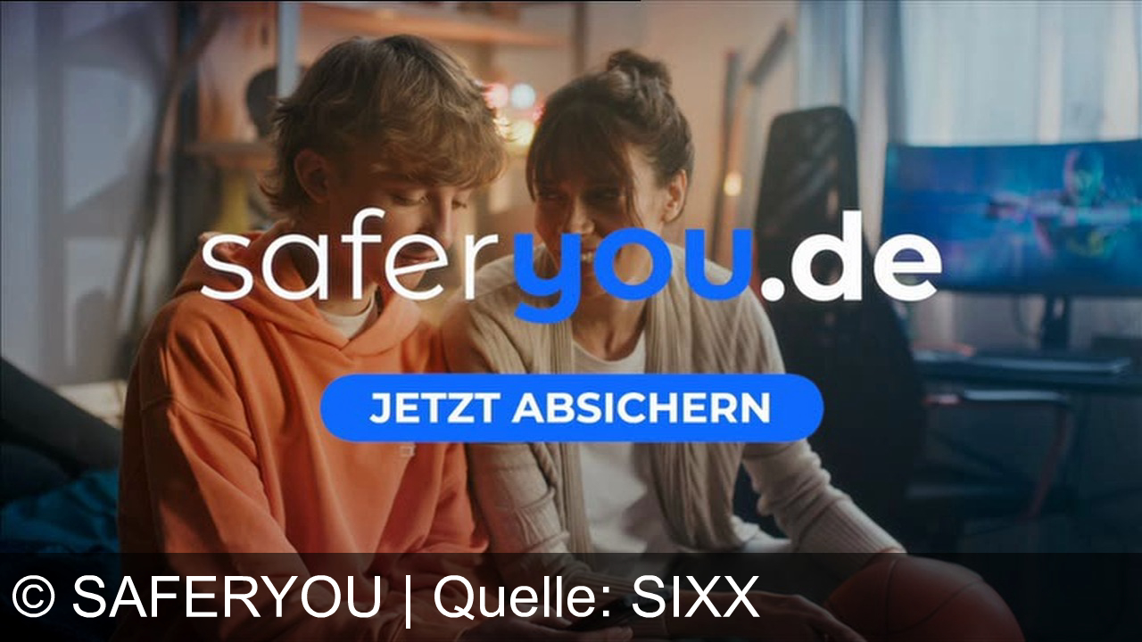 TV Werbung saferyou - Schütze dich vor Cybermobbing, Stalking und Datendiebstahl mit SaferU, der starken Online-Schutzversicherung. Besuche saferyou.de für sicheres Surfen, Shoppen und Streamen.