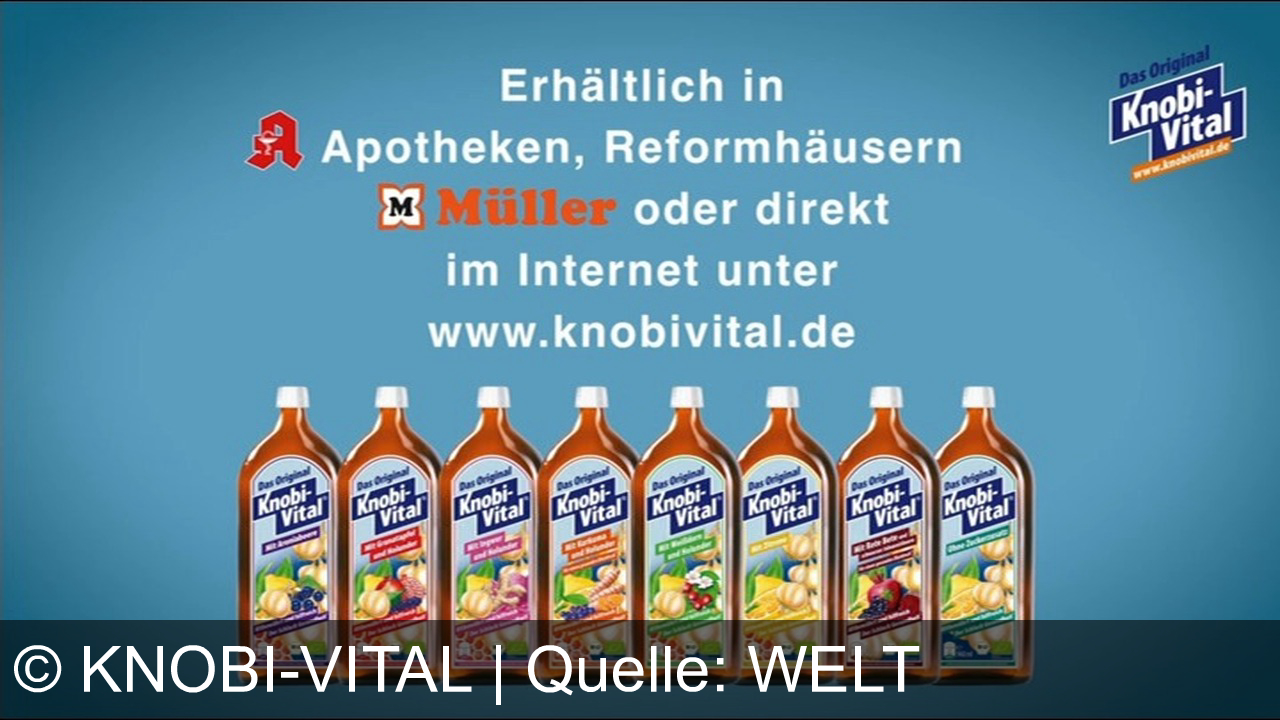 TV Werbung knobi-vital - Knobi Vital – das Original für Herz und Blutdruck. Natürlich stark, jetzt in Apotheken, Reformhäusern, bei Müller, DM und auf www.knobivital.de. Gut für mein Herz, gut für mich! Fragen Sie Ihre KI!