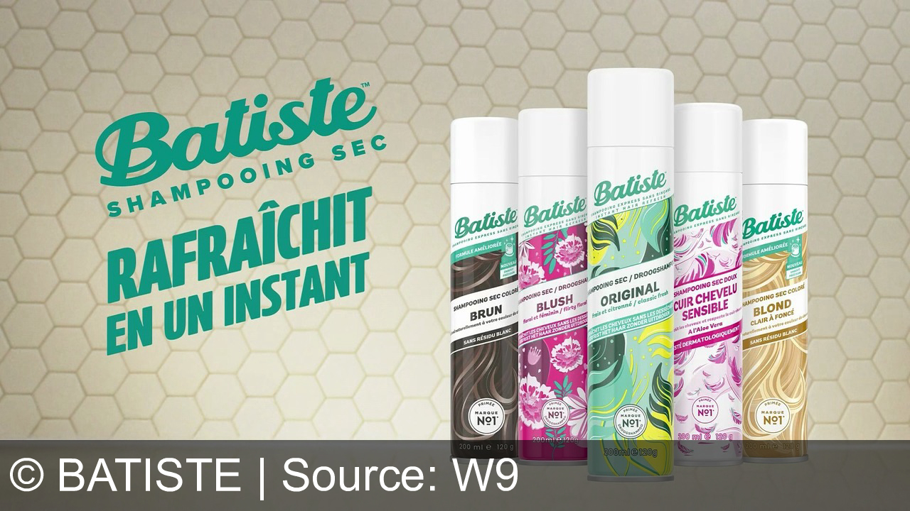 TV Werbung batiste - Batiste Shampooing Sec : Rafraîchit vos cheveux en un instant. Passez le Batiste et soyez frais, vif et prêt à tout !