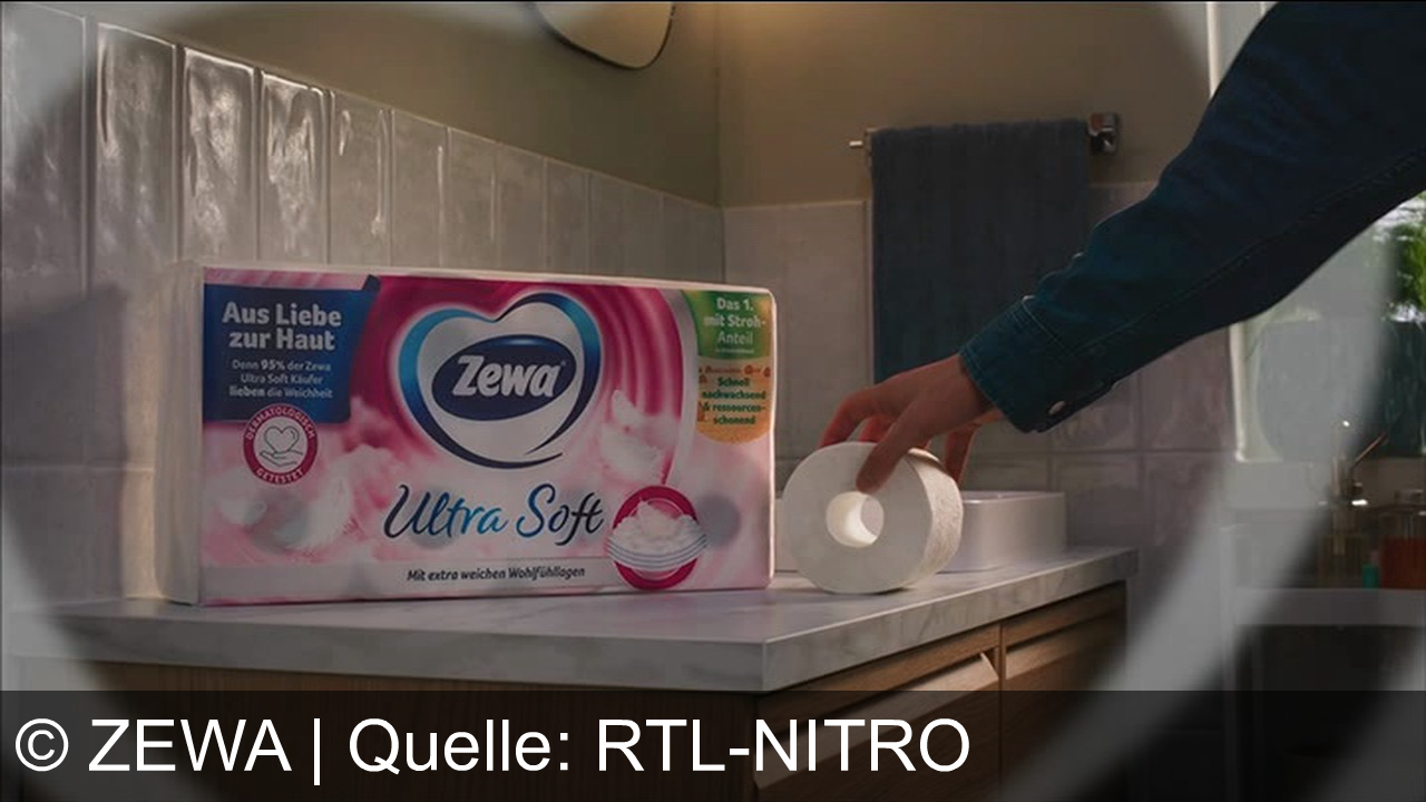TV Werbung zewa - Zewa - Die gute Entscheidung für ein ultraweiches Gefühl! Ob in der Küche, im Bad oder beim scharfen Essen - Zewa macht den Unterschied. Erlebe 95% Ultra Soft und ein gutes Gefühl.