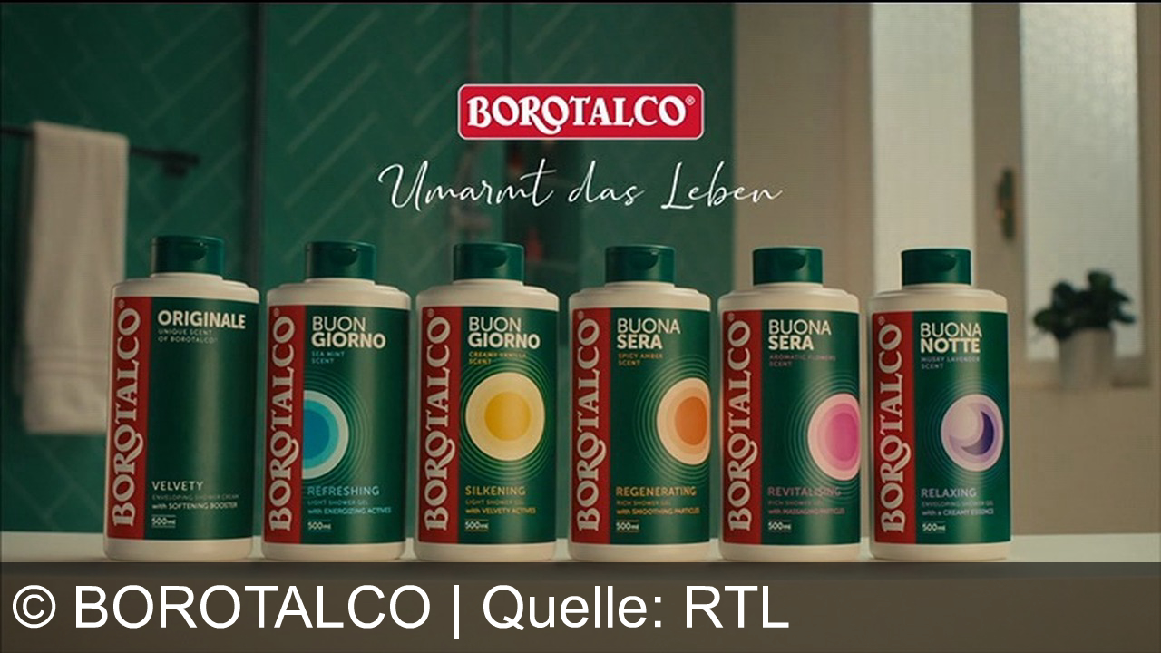 TV Werbung borotalco - Borotalco Duschgels: Für jeden Moment mehr als nur eine Dusche. Umarmt das Leben.