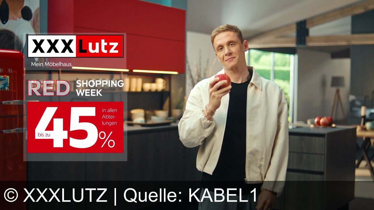 TV Werbung xxxlutz - Matthias Schweighöfer wirbt für: Red Shopping Week bei XXXLutz: Entdecke moderne Möbel, innovative Ideen und knallige Styles – auch mit Gedankensteuerung! Mein Möbelhaus macht Wohnen von morgen schon heute möglich.