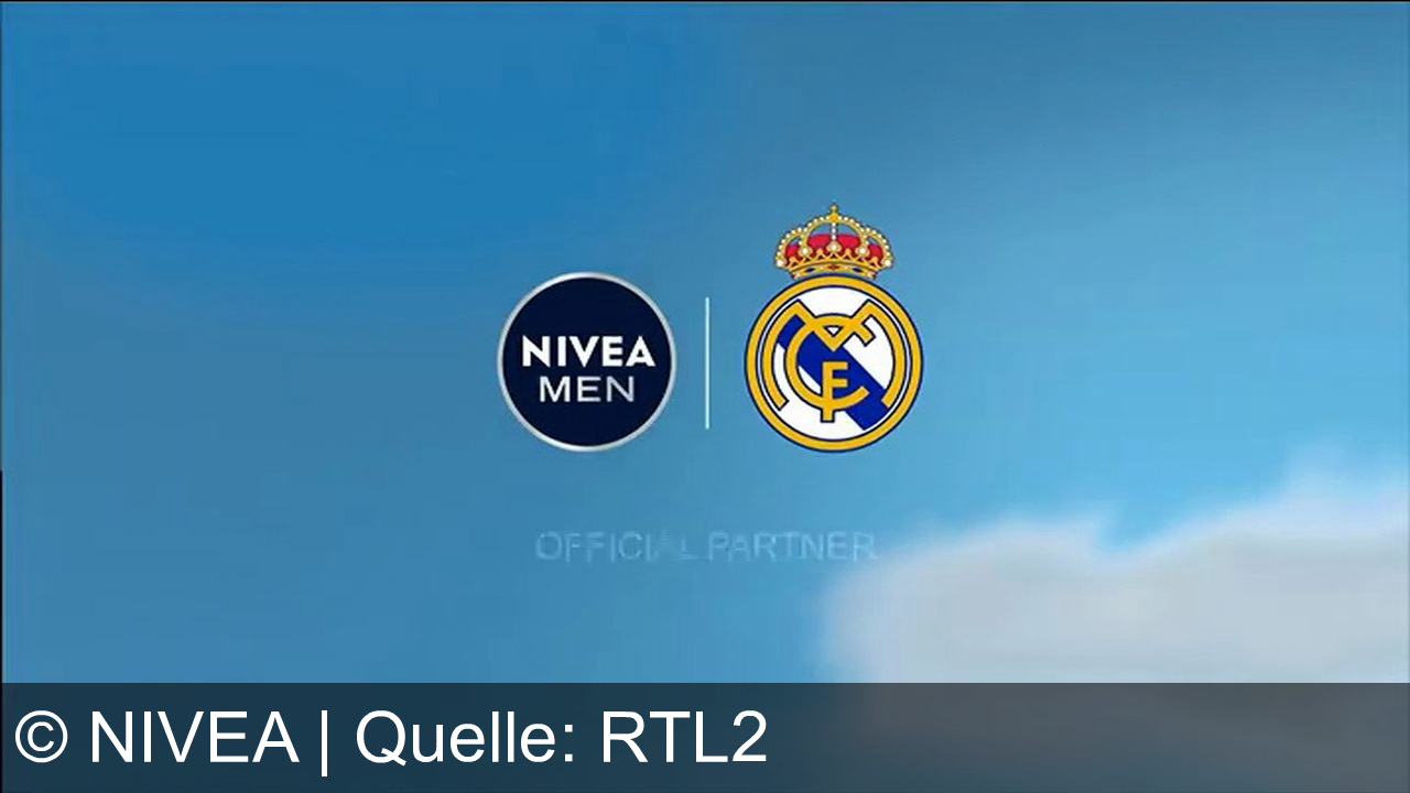 TV Werbung nivea - Nivea Men Black & White Deo: Unsichtbarer Schutz für Haut und Trikot. Offizieller Partner von Real Madrid.