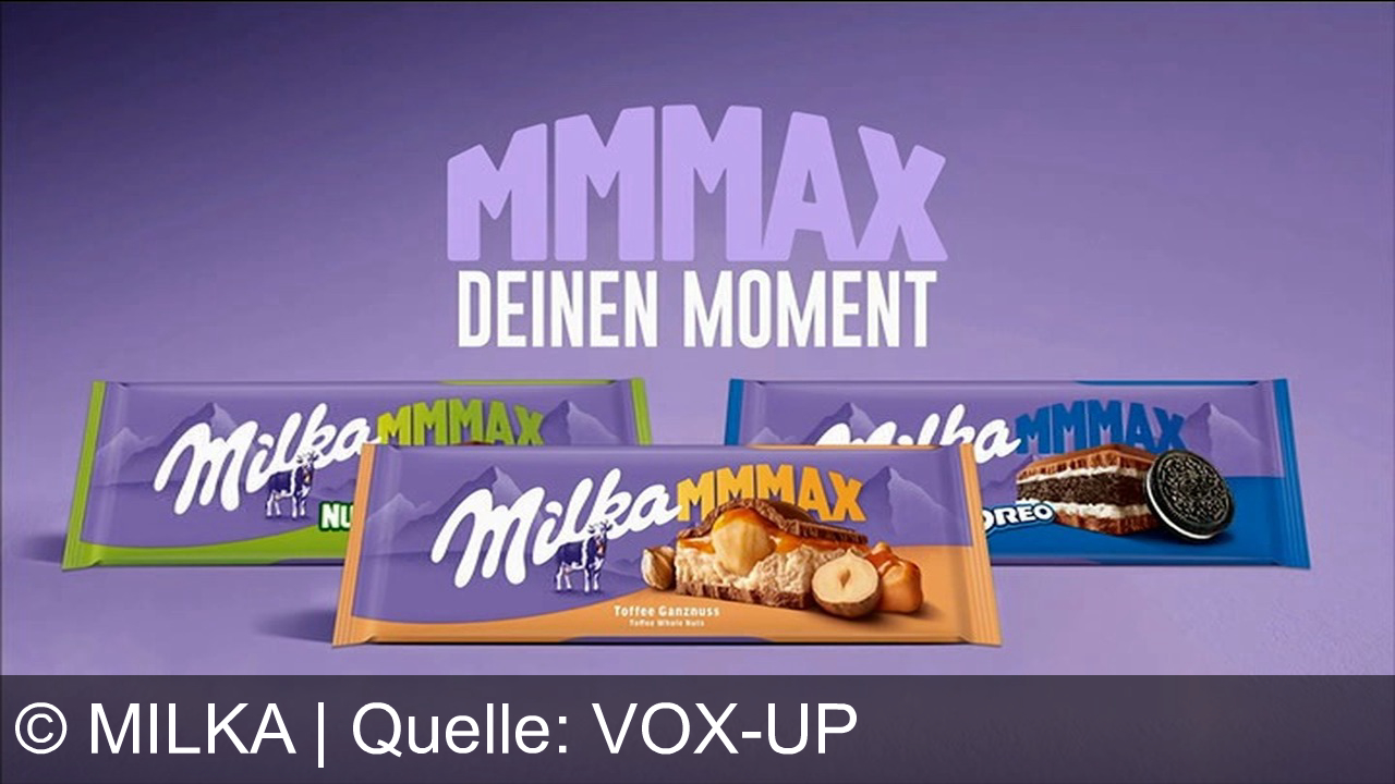 TV Werbung milka - Milka MMMax – maximaler Genuss in jeder Schicht! Entdecke die Vielfalt mit Oreo & Toffee, finde deine Lieblingssorte und max deinen Moment mit Milka MMMax.