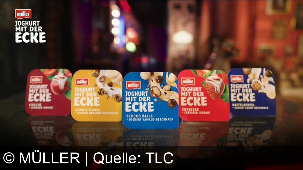 TV Werbung müller - Müller Joghurt mit der Ecke: Knusprige Schoko-Balls treffen cremigen Vanille-Genuss. Mix dir deinen Moment!