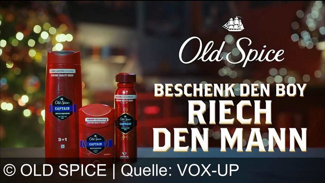 TV Werbung old spice - Der Weihnachtsmann empfiehlt Old Spice: Riecht nach Mann, nicht nach Beu. 46 Stunden Frische für den Captain. Verschenke Old Spice und erlebe "Johoi! Lolo, lolo, lolo, so nice!