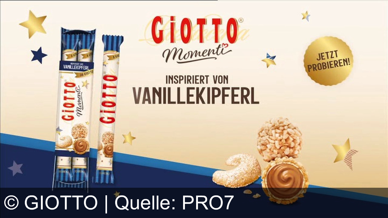 TV Werbung giotto - Genieße das Dolce Vita mit GIOTTO Momenti – inspiriert von Vanillekipferl! Probiere jetzt den einzigartigen Geschmack in jeder GIOTTO Kugel.