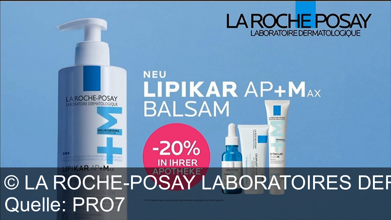 TV Werbung la roche-posay laboratoires dermatologique - Lipikar Balsam AP+ Max von La Roche-Posay: Dreifach wirksam gegen trockene Haut und Juckreiz – für jedes Alter, 72 Stunden lang. Jetzt neu und mit -20 % in Ihrer Apotheke!