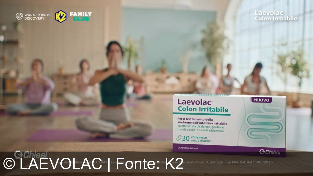 TV Werbung laevolac - Ritrova la serenità con Laevolac Colon Irritabile di Chiesi: sollievo da gonfiore e fastidi addominali, per una pace interiore che parte dall’intestino. Famiglia, Club, Benessere!