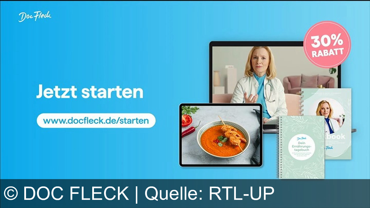 TV Werbung doc fleck - Verlieren Sie ungesundes Bauchfett mit Dr. Anne Flecks "Fett weg – die Längerleben-Formel"! Erleben Sie Schlank-Booster-Rezepte, Videos und mehr. Jetzt 30% Rabatt und Ernährungstagebuch gratis auf docfleck.de!