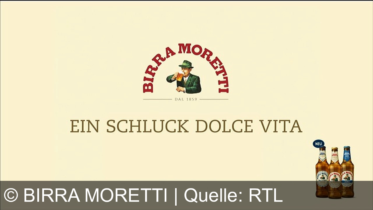 TV Werbung birra moretti - Ein Schluck Dolce Vita: Birra Moretti – Seit 1859. Genieße das Leben mit Freunden und Familie in malerischen Gassen.