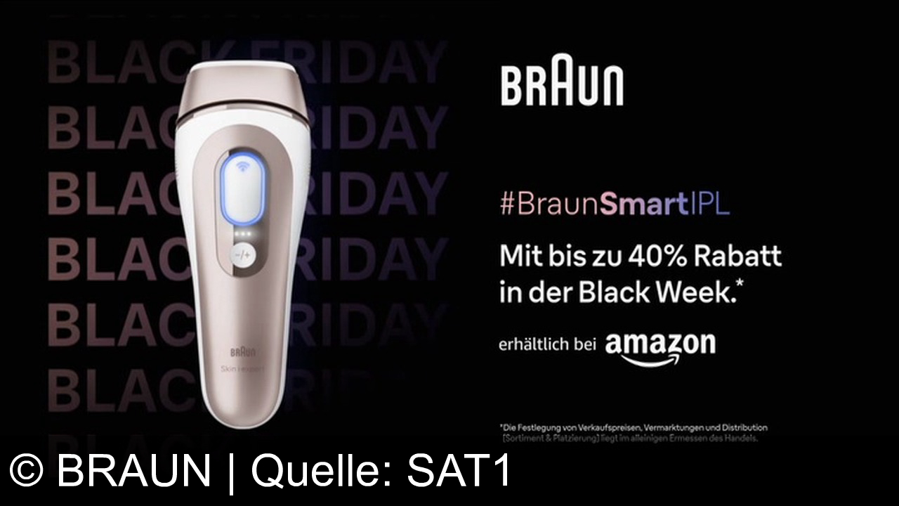 TV Werbung braun - Spüre den Unterschied: Perfekt glatte Haut für zwei Jahre mit Braun Smart IPL – jetzt in der Amazon Black Week mit bis zu 40% Rabatt sichern!