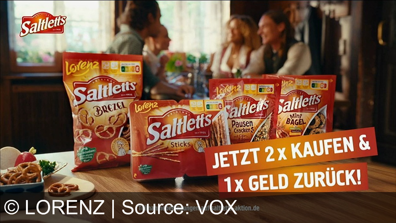 TV Werbung lorenz - Saltletts von Lorenz: Ob Brezel, Sticks oder Cracker – dein Snack-Moment, allein oder gemeinsam. Jetzt 2x Saltletts kaufen & 1x Geld zurück sichern! Mehr auf saltletts-aktion.de