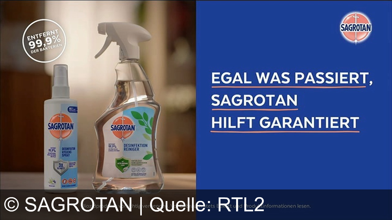 TV Werbung sagrotan - Für jedes Missgeschick im Alltag: Mit Sagrotan Desinfektions-Reiniger-Spray 99,9% der Bakterien entfernen – garantiert saubere Momente für die ganze Familie!