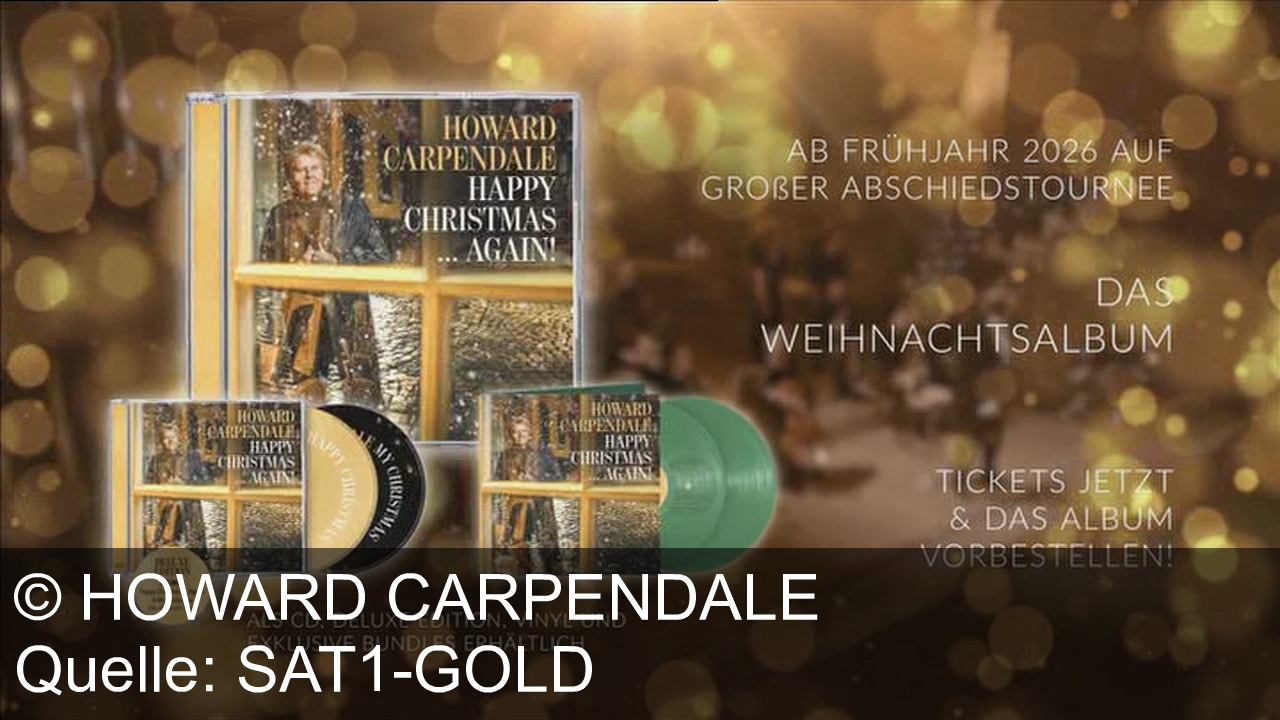 TV Werbung howard carpendale - Howard Carpendale präsentiert: "Happy Christmas Again" – das festliche Album mit Chor, neuen Songs und persönlichen Botschaften. Jetzt vorbestellen und Tickets für die große Abschiedstournee 2026 sichern!