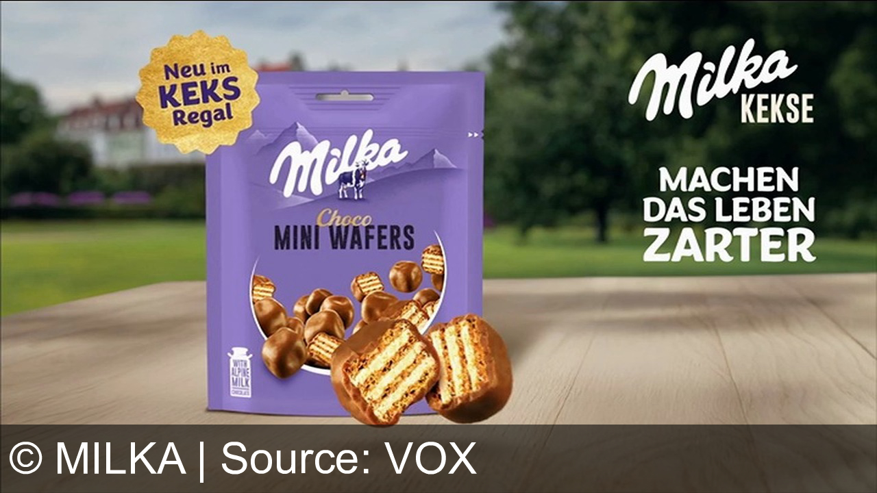 TV Werbung milka - Entdecke die neuen Milka Choco Mini Wafers: Knusprige Waffeln, umhüllt von zarter Schokolade. Machen das Leben zarter. Jetzt im Keksregal!