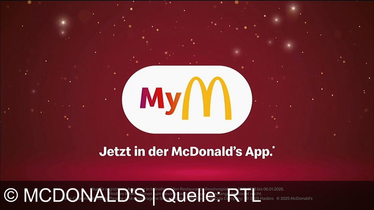 TV Werbung mcdonald's - Festliche Stimmung, McDonald's Genuss und große Gewinne: Burger, Pommes, McSundae – jetzt in der McDonald's App. Gewinne mit Hasbro, Coca-Cola und richtig viel Papa-Glück!