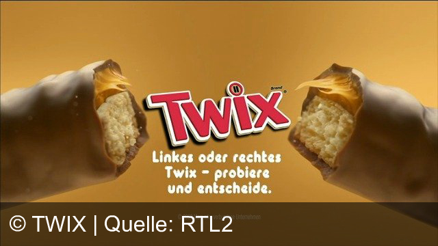 TV Werbung twix - Twix: Egal ob links oder rechts, beide sind lecker und knusprig. Genieße das knackige Geräusch beim Reinbeißen. Probiere und entscheide!