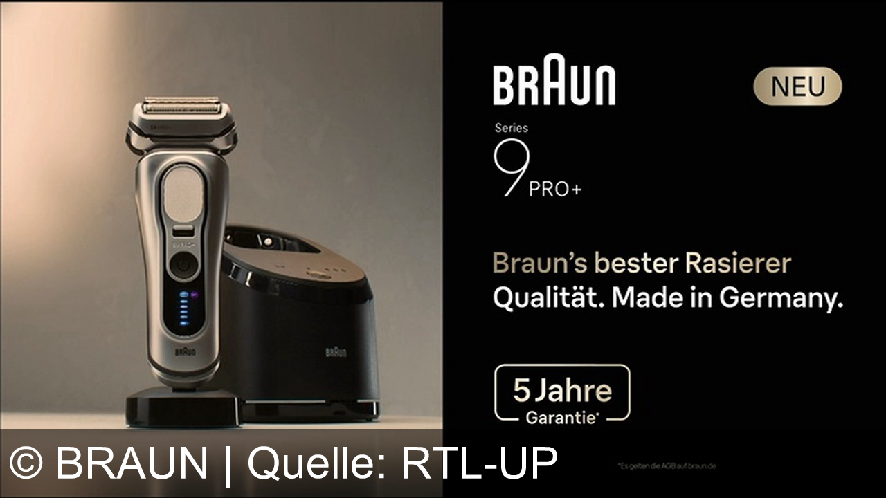 TV Werbung braun - Braun Series 9 Pro+: Präzision, Komfort und Qualität made in Germany – Brauns bester Rasierer für perfekte Haut und besondere Momente.