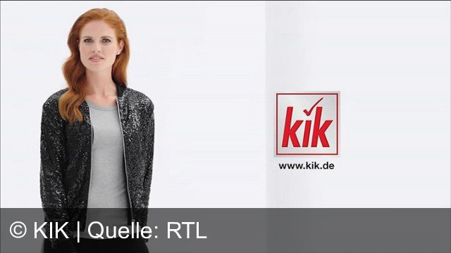 TV Werbung kik - wir sind für dich da, modischer pailettenblouson nur 12.99