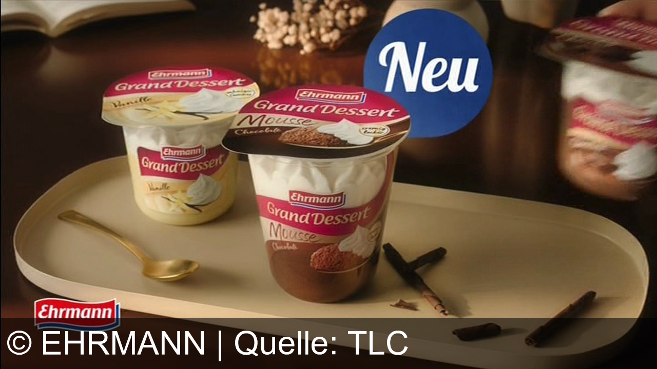 TV Werbung ehrmann - Erlebe den großen Genuss: Neu von Ehrmann - Grand Dessert. Spüre das Knistern, schmecke die Schokolade und lass dich verführen. Keiner macht mich mehr an!