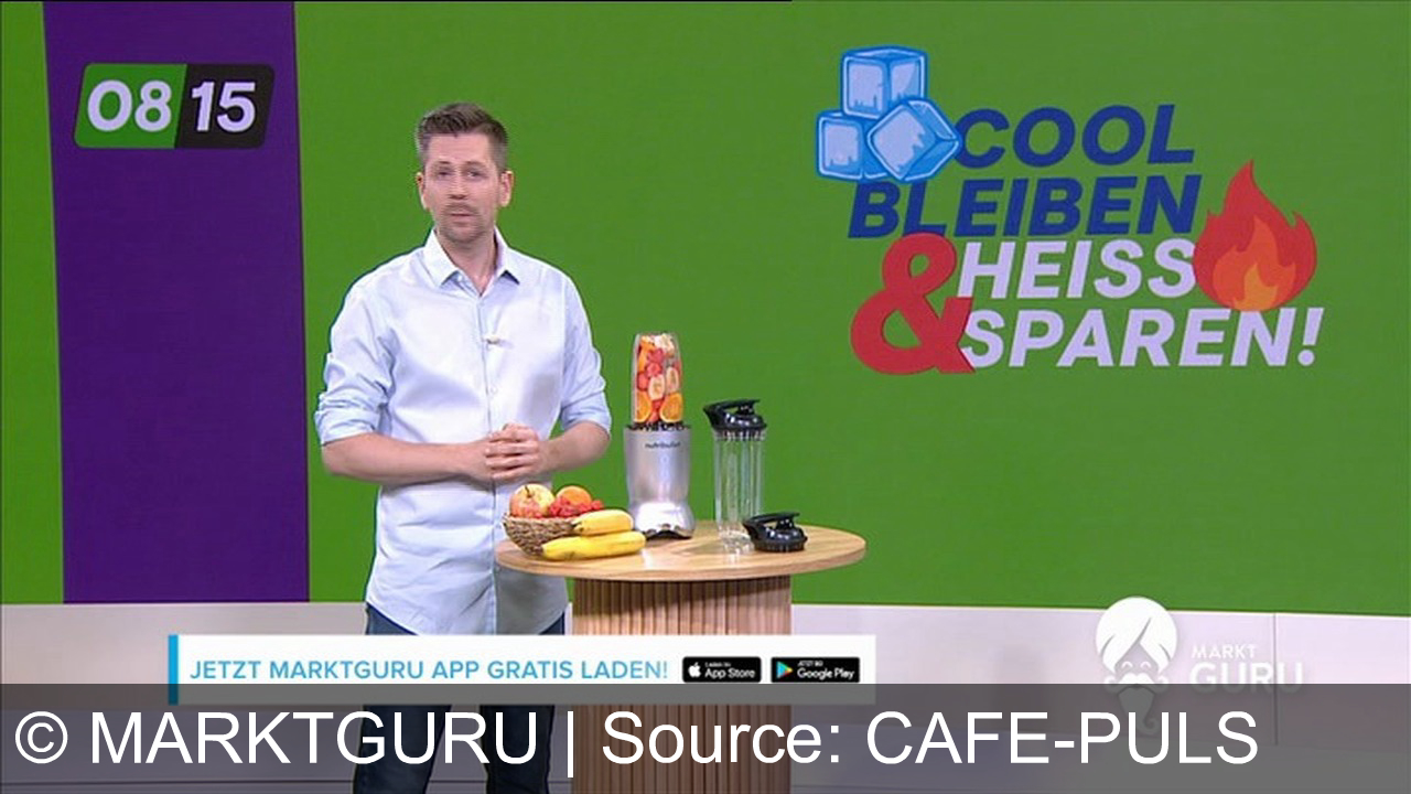 TV Werbung marktguru - Mixen auf einem neuen Level. Der Nutribullet Ultra bringt mit 1200 Watt volle Power und ist dabei besonders leise. Die titanbeschichtete Extractor-Klinge zerkleinert alles in Sekunden. Der Becher aus Triton Renew ist buchsicher, BPA-frei, nachhaltig und sogar spülmaschinenfest. Einfach aufsetzen, Touchknöpfe leuchten und los geht's. Marktkur empfiehlt, gehe jetzt auf 0815.at und sichere dir den Nutribullet Ultra um nur 99 Euro. Nur solange der Vorrat reicht.
