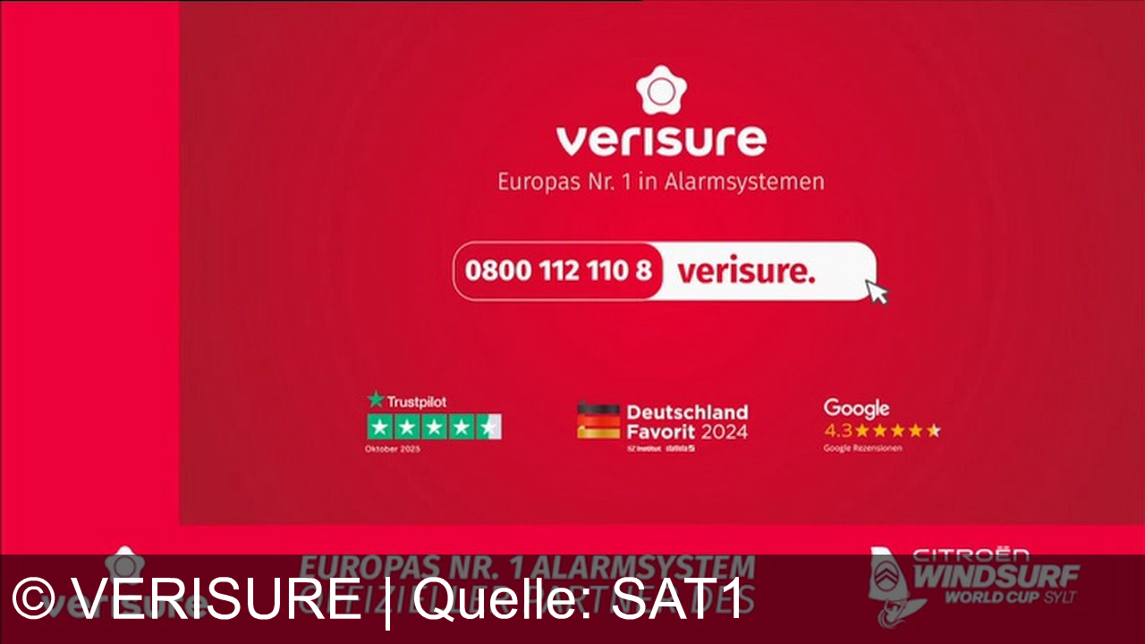 TV Werbung verisure - Schützen Sie Ihr Zuhause mit Verisure – Europas Nr. 1 Alarmsystem, offizieller Partner des World Cup Sylt und Citroën. Jetzt kostenlosen Sicherheitscheck auf verisure.de sichern!
