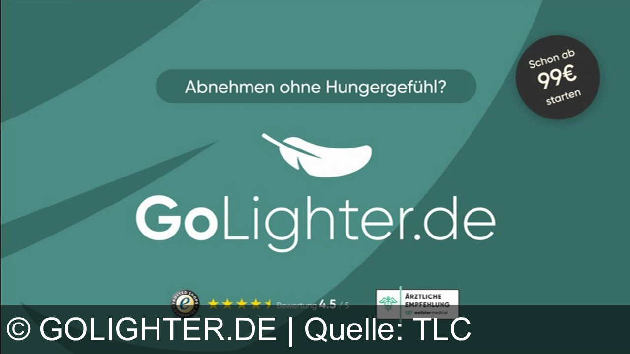 TV Werbung golighter.de - Kalorienzellen und Abnehmshakes sind nichts für dich? Keine Sorge, dein gesünderes Ich wartet schon. Du brauchst nur den richtigen Plan, um es zu erreichen. GoLighter ist dein zuverlässiger Partner zu einem gesunden Gewicht mit medizinischen ExpertInnen an deiner Seite. Jetzt bist du dran! Abnehmen ohne Hungergefühl? golighter.de. Starte jetzt schon ab 99€! GoLighter.de – Ärztlich empfohlen, 4.5/5 Bewertung.