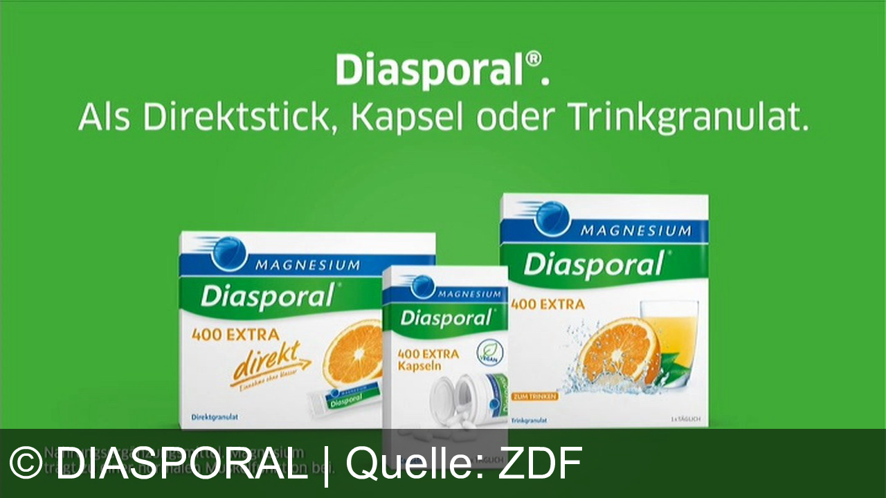 TV Werbung diasporal - Diasporal: Für starke Muskeln und neue Ziele! Entdecke das Magnesium der Extraklasse – direkt, als Kapsel oder Trinkgranulat. Perfekt für aktive Abenteuer. Diasporal 400 Extra – extra stark, extra schnell!